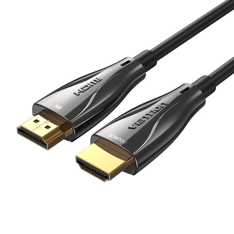HDMI 2.1/apa -> HDMI 2.1/apa, fekete, optikai (AOC), 8K@60Hz, 25m, 8K HDMI kábel