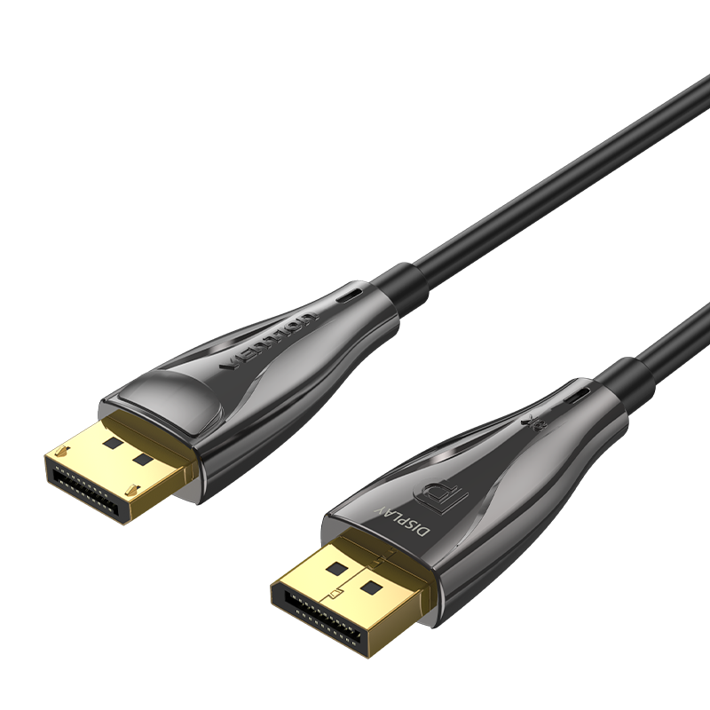 DisplayPort 1.4/apa -> DisplayPort 1.4/apa, fekete, optikai (AOC), 8K@60Hz, 1,5m, 8K DisplayPort kábel